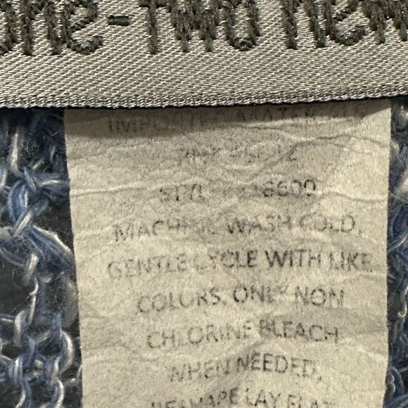 Two One Two New York Open Front Cardigan Long Sleeve Women Large Bluen Knit - Picture 4 of 7